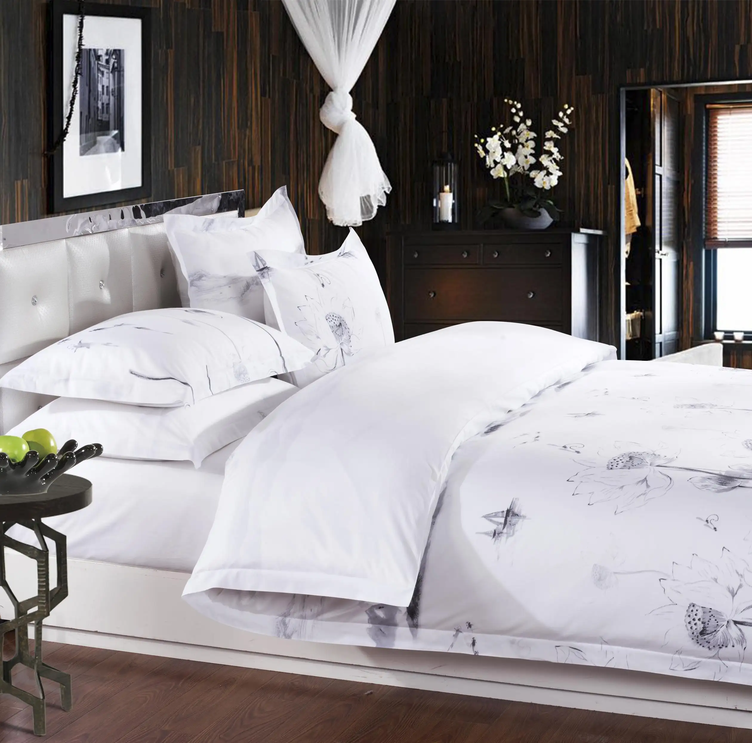 Luxury Cotton Soft Bedroom Quilt Cover Bedcover Bed Sheet Solid Color Comforter Bedsheet Bedding Set