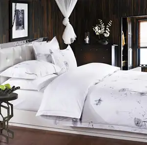 奢华纯棉柔软卧室被套床罩床单纯色被子床单床上用品套装