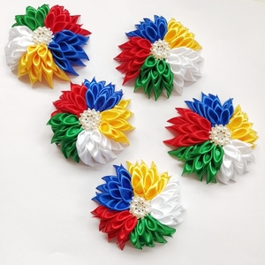 Spille da Corsage in Tessuto Satinato Blu Reale e Rosso da 4,5 Pollici per Confraternite <span class=keywords><strong>Jack</strong></span> <span class=keywords><strong>and</strong></span> <span class=keywords><strong>Jill</strong></span> - Product Image 2
