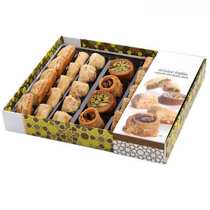 UAE <span class=keywords><strong>Edi</strong></span> Walnut Luxury Surtido Baklava Pastelería Embalaje especial Caja de papel Confitería Té Baklava Roll Full Nut Pack Box - Product Image 3