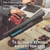 Batterie d'ordinateur portable Cinereal XCMRD 4 cellules 14,8 V 40 Wh pour DELL3543 3437 5421 5437 3521 en stock
