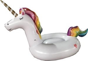 Bãi Biển Mùa Hè Big Inflatable Unicorn <span class=keywords><strong>Pool</strong></span> Float Floatie Đi Xe Với Van Nhanh Lớn Rideable Blow Up - Product Image 3