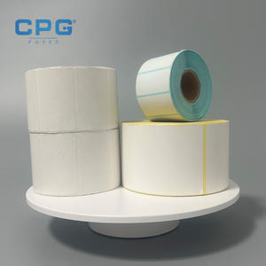 Etiquetas de Papel Térmico Resistentes al Aceite, Ecológicas, Adhesivo Fuerte, 50x30mm 40x20mm, Etiquetas de Código de Barras Reciclables para Venta al por Mayor - Product Image 1