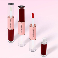 Rouge à Lèvres Liquide Double Embout Hydratant Mat Effet Peel-off Imperméable pour Vente en Gros Marque Blanche