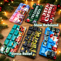 Jouet anti-stress en chocolat de Noël, jouet à presser en PU à remontée lente, jouet de décompression de Noël pour cadeau de vacances