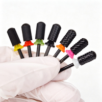 Brocas de Carburo para Uñas con Recubrimiento Negro, Venta al por Mayor, Brocas Eléctricas para Uñas de 3/32'', Juego de Brocas de Carburo de Alta Calidad a Prueba de Polvo