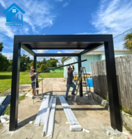 Pergola en aluminium de haute qualité, design personnalisé Sweet Home, pour terrasse extérieure, toit à lamelles imperméable, installation facile