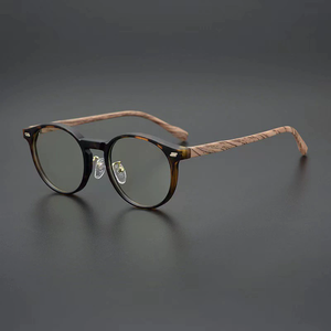 New Retro chống ánh sáng màu xanh kính mắt cho nam giới phụ nữ thoải mái Vòng hạt gỗ khung trong hợp thời trang đen PC chất liệu - Product Image 1