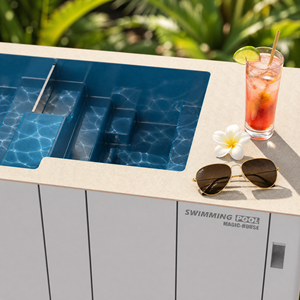 Piscina Prefabricada de Lujo en Contenedor de Fibra de Vidrio y Aluminio con Zona de Spa, Piscina Elevada <span class=keywords><strong>para</strong></span> Exteriores, Instalaciones de Spa Premium <span class=keywords><strong>para</strong></span> Hostelería - Product Image 2