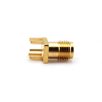 XINQY-Conector coaxial hembra RF, conector SMA hembra de montaje en PCB de 50 ohmios, para aplicaciones de RF, 1 unidad