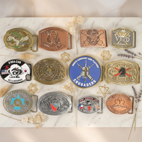 Créez votre propre boucle de ceinture 3D personnalisée, vente directe d'usine, placage antique, boucle de ceinture commémorative de collection pour cadeaux