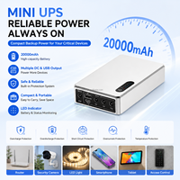 NIUNIU Power Bank Portabel USB 5v DC 12v 20000 MahMINI UPS Kapasitas Besar UPS