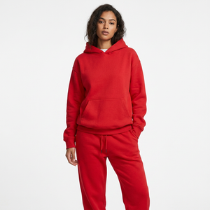 Custom Ladies 320 GSM Cotton Fleece Tracksuit Set Ribbed Cuffs Waistband Casual Fashion Wholesale Manufacturer - Product Image 2