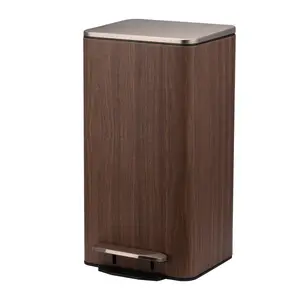 9L 12L 15L 20L 30L wooden grain kitchen rectangle step bin with soft closing