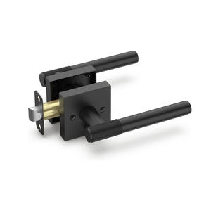 Serrure à trois barres moletée de style américain, best-seller transfrontalier, pour portes de chambre et de salle de bain - compatible avec les portes à serrure de passage - Product Image 5