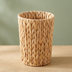 Round Handmade Water Hyacinth Woven Storage <b>Basket</b> Bohemian Style For <b>Bathroom</b> Neatening 1-3L Capacity Single Tier - Product Image 4
