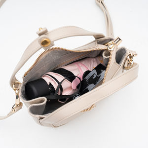 Bolso de Mano para Mujer, Diseño Moderno, Cuero PU, Cierre de Cremallera, Forro de Poliéster en Color Contrastante, Correa Individual - Product Image 5