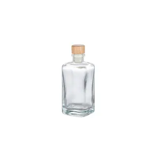 Botella vacía de vidrio esmerilado para licor, a granel, diferente, 200ml, 375ml, 500ml, 750ml, 1000ml, para la venta