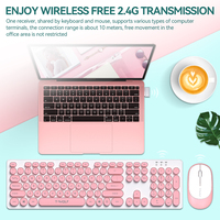 Combos clavier et souris portables sans fil TF770 T-WOLF de produit spot touches de pudding de bureau ultra-minces pour le travail des filles