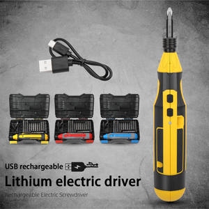 Destornillador eléctrico 4V <span class=keywords><strong>USB</strong></span> recargable hogar inalámbrico reversible pequeño juego de destornilladores eléctricos Juego de puntas de destornillador - Product Image 3