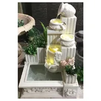 Fontana in pietra di resina bianca per il Design del mercato del Qatar con Design semplice della ciotola a 3 livelli