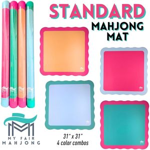 Tiêu chuẩn chung Mạt chược bảng Mat 4 kết hợp màu sắc với cạnh sò sáng 31 \ "x 31 \" (trung tâm Màu xanh-sò xanh) - Product Image 6