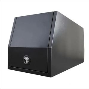 กล่องเครื่องมือติดหลังคารถกระบะอลูมิเนียมสีดำ 700 มม. รุ่น Herui HR-700-Canopy แบบดิบ/เคลือบสีฝุ่น ขนาด 700x1770x850 มม. - Product Image 4