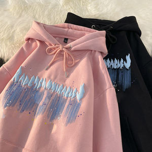 Custom 400 Gsm 450gsm Sudadera con capucha de peso pesado grueso de gran tamaño Pullover 3D Puff Print Hoodies - Product Image 1