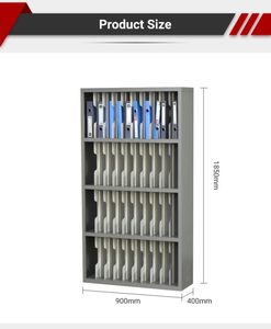 Étagère <span class=keywords><strong>de</strong></span> rangement pour documents en métal gris avec 48 emplacements pour <span class=keywords><strong>dossiers</strong></span> <span class=keywords><strong>suspendus</strong></span> pour le bureau, la salle <span class=keywords><strong>d</strong></span>'archives, le classeur - Product Image 3