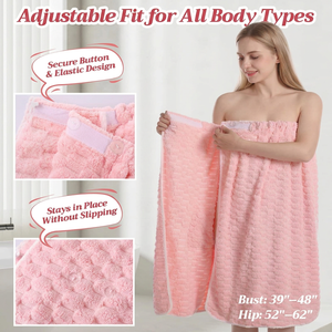 Premium Soft Terry <b>Towel</b> Dress for Women with Pocket and <b>Hair</b> <b>Towel</b> <b>Wrap</b> Set for Bath Spa and Relaxation - Product Image 4