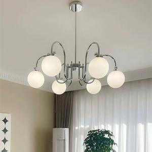 โคมไฟห้อยเพดานดีไซน์โบว์สุดเก๋ สไตล์วินเทจฝรั่งเศส สีครีม นอร์ดิก เหมาะสำหรับบ้าน ห้องทำงาน หรือห้องนอน ขนาดกลาง - Product Image 3