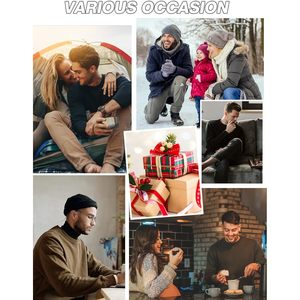 FOXA Men's Sherpa Lined Crewneck Sweatshirt Fleece Pullover Thermal Cotton Heavy <b>Weight</b> Warm Top - Product Image 4