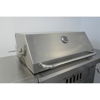 Ensemble complet de meubles de cuisine extérieure modernes en acier inoxydable australien avec table de barbecue, réfrigérateur et kits de fours