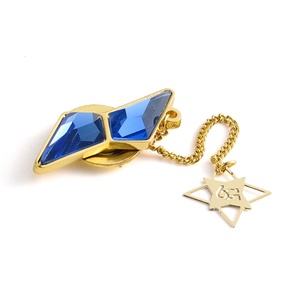 Insignia Metálica Magnética de Alta Calidad, Diseño de Joyas con Diamantes Azules Plateados en Relieve, de Lujo y Gran Venta - Product Image 5