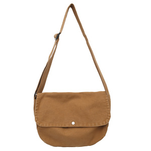 Bolso Bandolera de Lona Unisex, Retro, Simple, con Cierre de Cremallera, Color Sólido, para Uso Diario, Estudiantes - Product Image 3