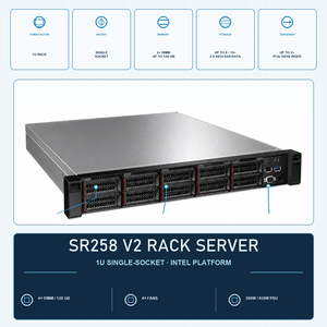 ลดราคา SR258V2 1U Xeon E-2400 CPU 4x3.5 DDR5 เซิร์ฟเวอร์แบบแร็ค มีสินค้าในสต็อก รับประกัน 3 ปี ซีพียูประสิทธิภาพสูง Xeon E-2400 D - Product Image 1