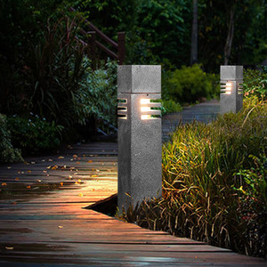 Luces solares LED para césped, impermeables, para exteriores, jardín, camino, patio, paisaje, decorativas, estilo columna de piedra - Product Image 1