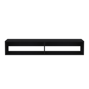 Warrior 59 Inch <b>Floating</b> Tv Stand With Two Open <b>Shelves</b> Media Compartments Cable Management - Product Image 5