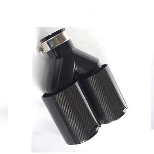 Embouts d'échappement universels Y Style 89 mm à <span class=keywords><strong>double</strong></span> silencieux en fibre de carbone M Performance pour <span class=keywords><strong>BMW</strong></span> Series - Product Image 3