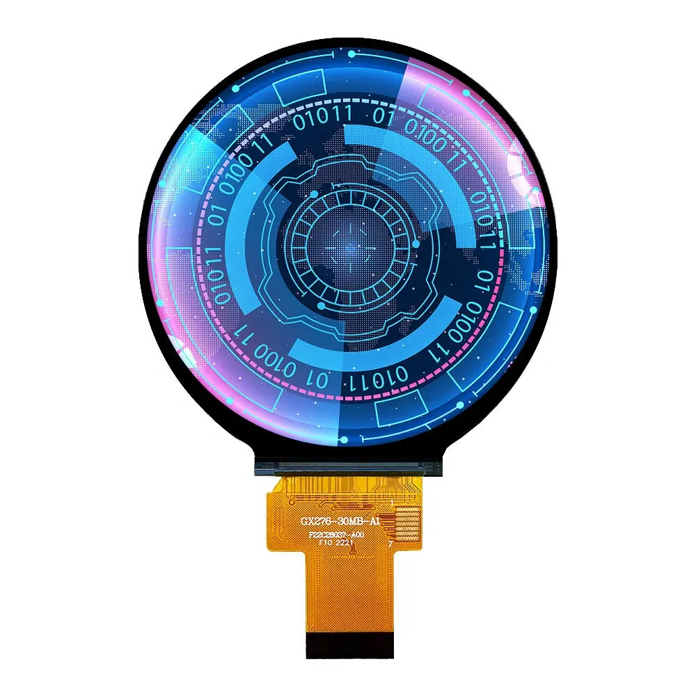 Shenzhen LCD Display 480x480 High Resolution 2.76 Inch Round TFT LCD Module
