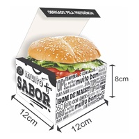Caja de Embalaje Personalizada para Hamburguesas, Caja para Papas Fritas y Pollo Frito, Caja de Papel para Comida Rápida