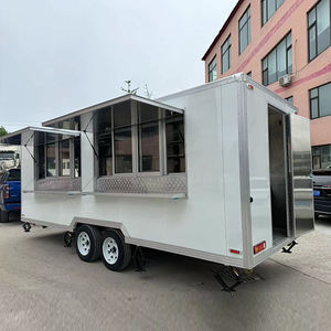 รถขายอาหารแบบเคลื่อนที่สีขาวรถขายอาหารรถเข็นขายอาหารไอศครีมเคลื่อนที่ - Product Image 3