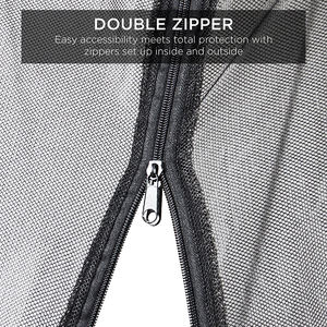 Moustiquaire de <span class=keywords><strong>Parasol</strong></span> de Jardin et de Patio en Polyester Grande Taille Anti-Insectes 10x12 Pieds avec Porte à Fermeture Éclair Double Face pour Extérieur - Product Image 4