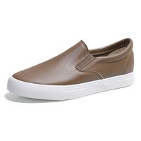 Chaussures pour hommes en cuir PU imperméable, surface renforcée, semelle souple ultra légère, chaussures plates de loisirs, chaussures bateau tendance