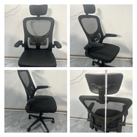 Chaise de conférence ergonomique moderne, siège de bureau de direction, dossier en tissu maillé respirant, accoudoirs réglables, pivotant, hauteur réglable