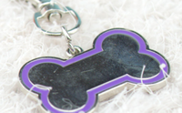Etiqueta de identificación para mascotas, etiqueta con forma de hueso, doble cara, nombre de perro y gato, número de teléfono, identificación, abalorio personalizado