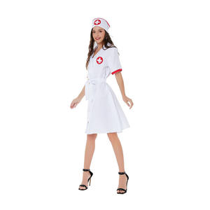 Conjunto de uniforme de escenario de juego de rol de Europa y América, ropa interior <span class=keywords><strong>Sexy</strong></span>, sentido femenino, falda de <span class=keywords><strong>enfermera</strong></span> de seducción con escote en V profundo - Product Image 5