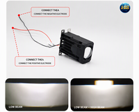 Nouveau produit phare : Éclairage de calandre de voiture LED universel A12 180W 18000LM 6000K à 4 lentilles et 3 couleurs, avec ventilateur haute vitesse, 9-30V, Canbus, IP68