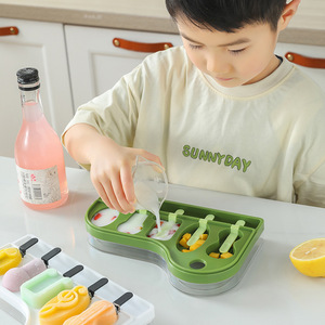 Moule à glaces <span class=keywords><strong>maison</strong></span> portable, moule à crème glacée <span class=keywords><strong>maison</strong></span>, moule à glaces en silicone de qualité alimentaire <span class=keywords><strong>pour</strong></span> enfants avec bâtonnets - Product Image 3