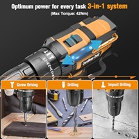 Vente en gros en usine Jeu de perceuse sans fil multifonction OEM 40N 3-en-1 Tournevis électrique Boîte à outils Lumière LED pour bricolage industriel à la maison